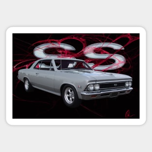 SS 396 Muscle Car in Red Sticker